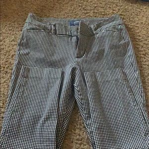 Plaid black and white dress pants